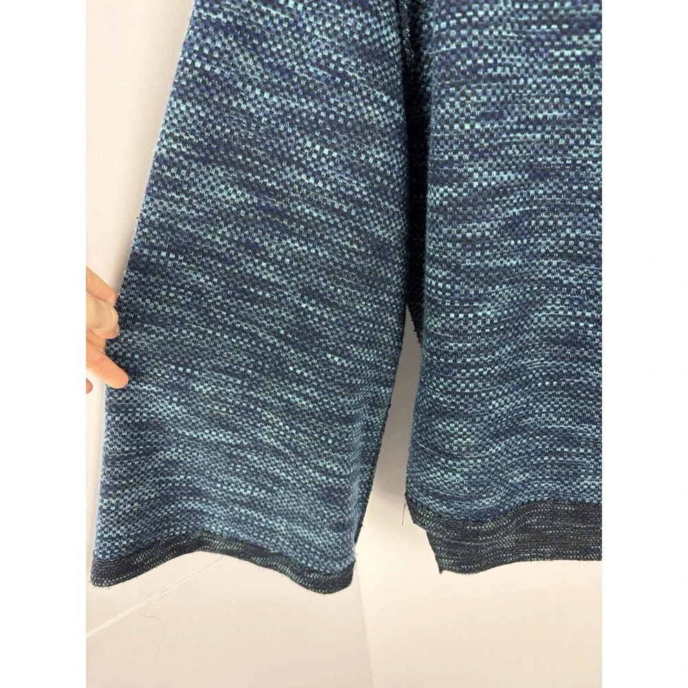 Free People We The Free Sunny Days Marled Funnel Neck Boxy Sweater Blue Xs